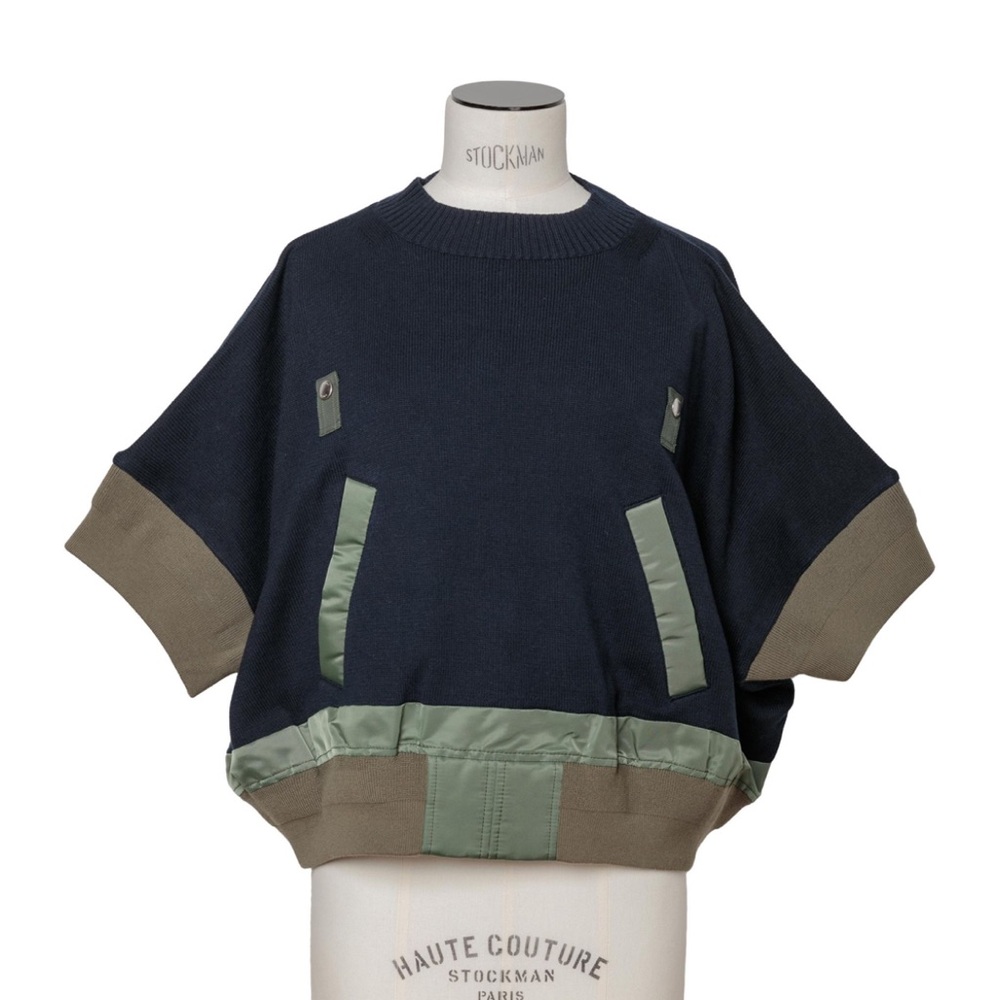 Sacai Twill Nylon Pullover Sweater Blouson size 2